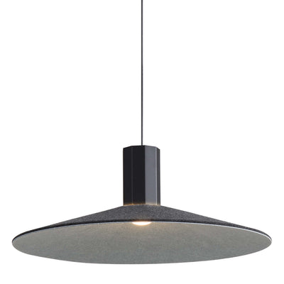 Golden Lighting Faroe 20in Integrated LED Pendant in Flecked Black/Grey Felt - Default Title - Golden Lighting