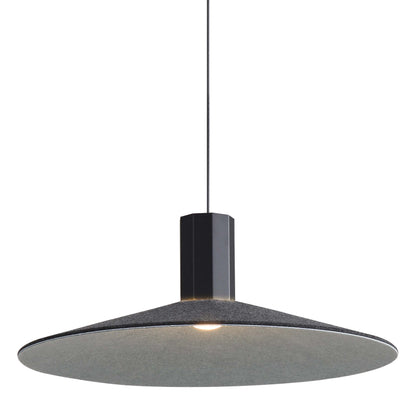 Golden Lighting Faroe 20in Integrated LED Pendant in Flecked Black/Grey Felt - Default Title - Golden Lighting