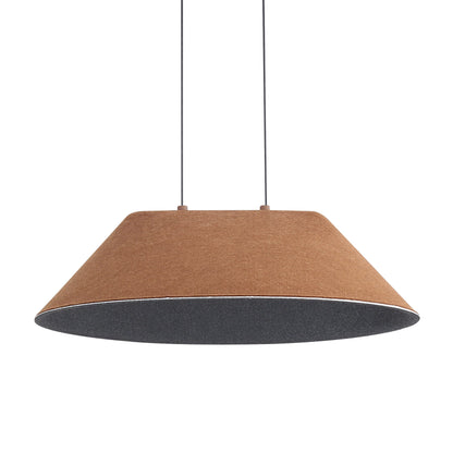 Golden Lighting Faroe 21in Integrated LED Pendant in Coffee/Black Felt - - Golden Lighting