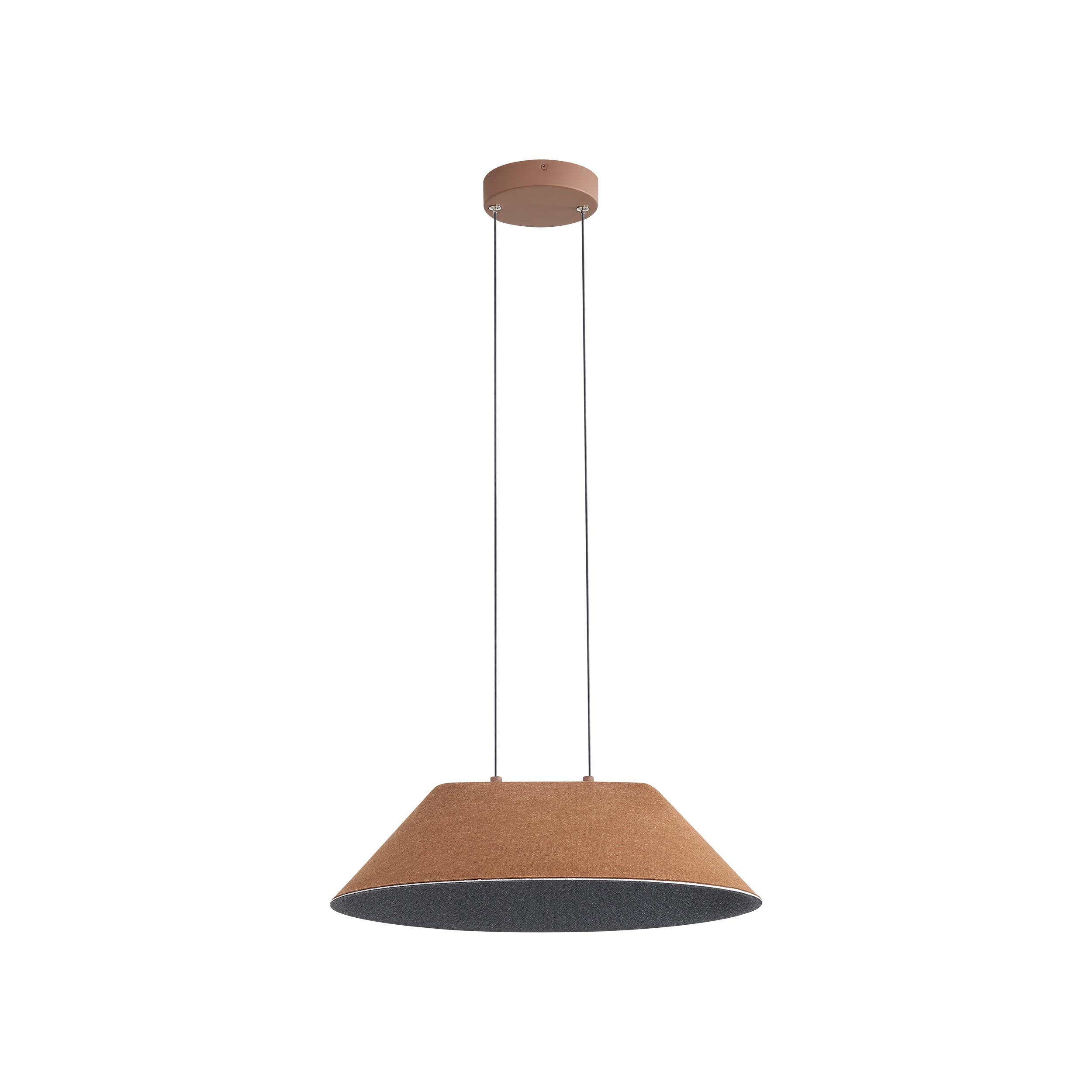 Faroe 21" LED Pendant in Coffee/Black - - Golden Lighting