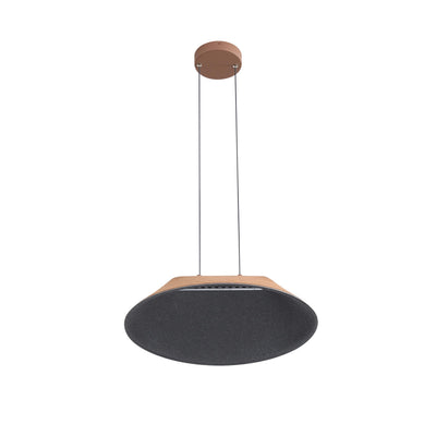 Golden Lighting Faroe 21in Integrated LED Pendant in Coffee/Black Felt - - Golden Lighting