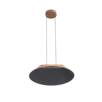 Golden Lighting Faroe 21in Integrated LED Pendant in Coffee/Black Felt - - Golden Lighting