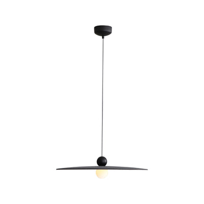 Golden Lighting Faroe 24in Integrated LED Pendant in Flecked Black/Grey Felt - - Golden Lighting