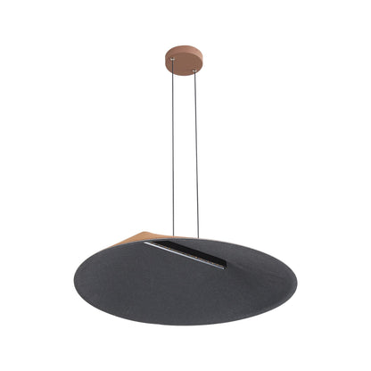 Golden Lighting Faroe 30in Integrated LED Pendant in Coffee/Black Felt - - Golden Lighting