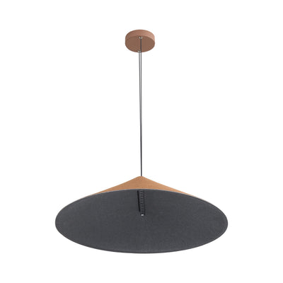 Golden Lighting Faroe 30in Integrated LED Pendant in Coffee/Black Felt - - Golden Lighting