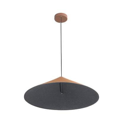 Golden Lighting Faroe 30in Integrated LED Pendant in Coffee/Black Felt - - Golden Lighting