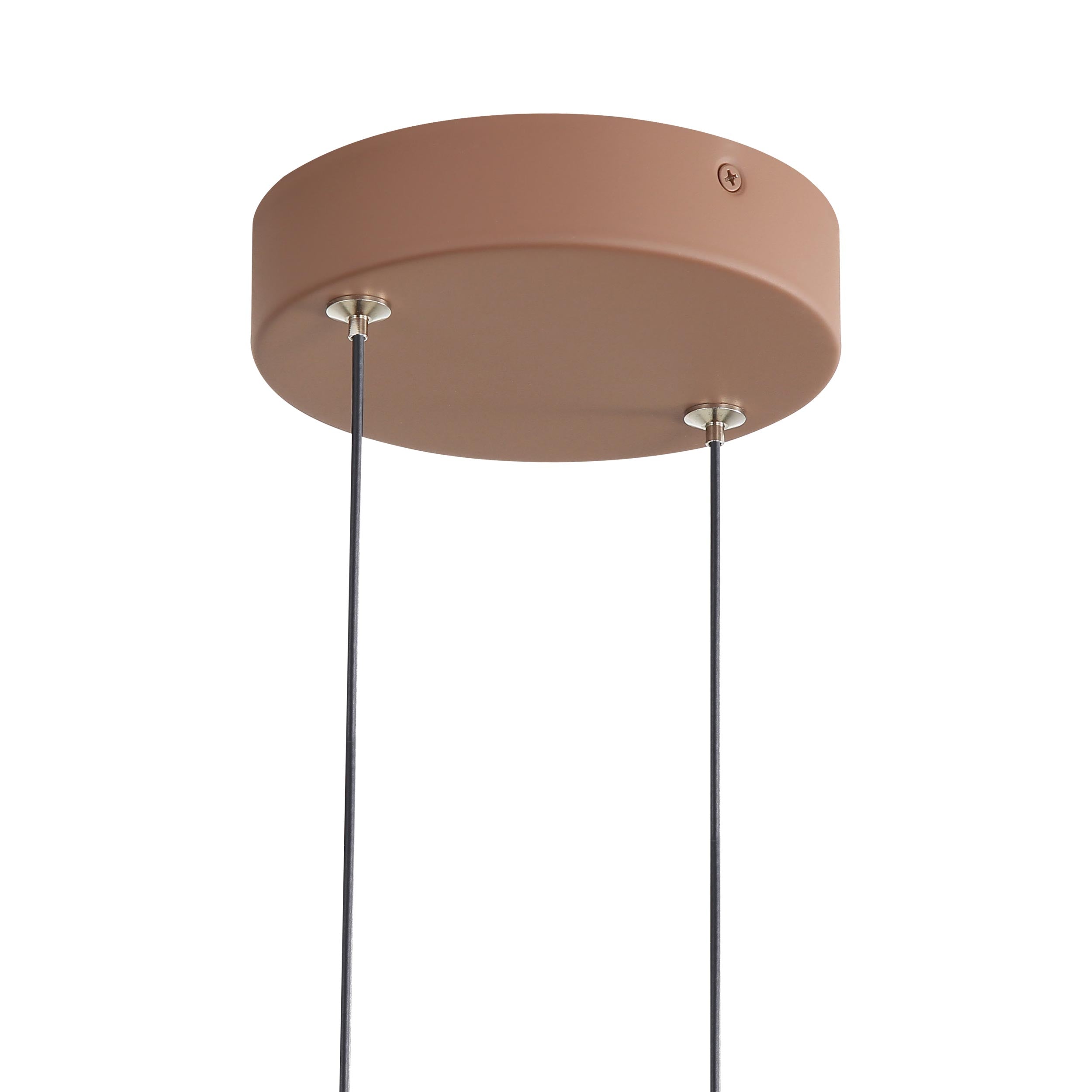 Golden Lighting Faroe 30in Integrated LED Pendant in Coffee/Black Felt - - Golden Lighting
