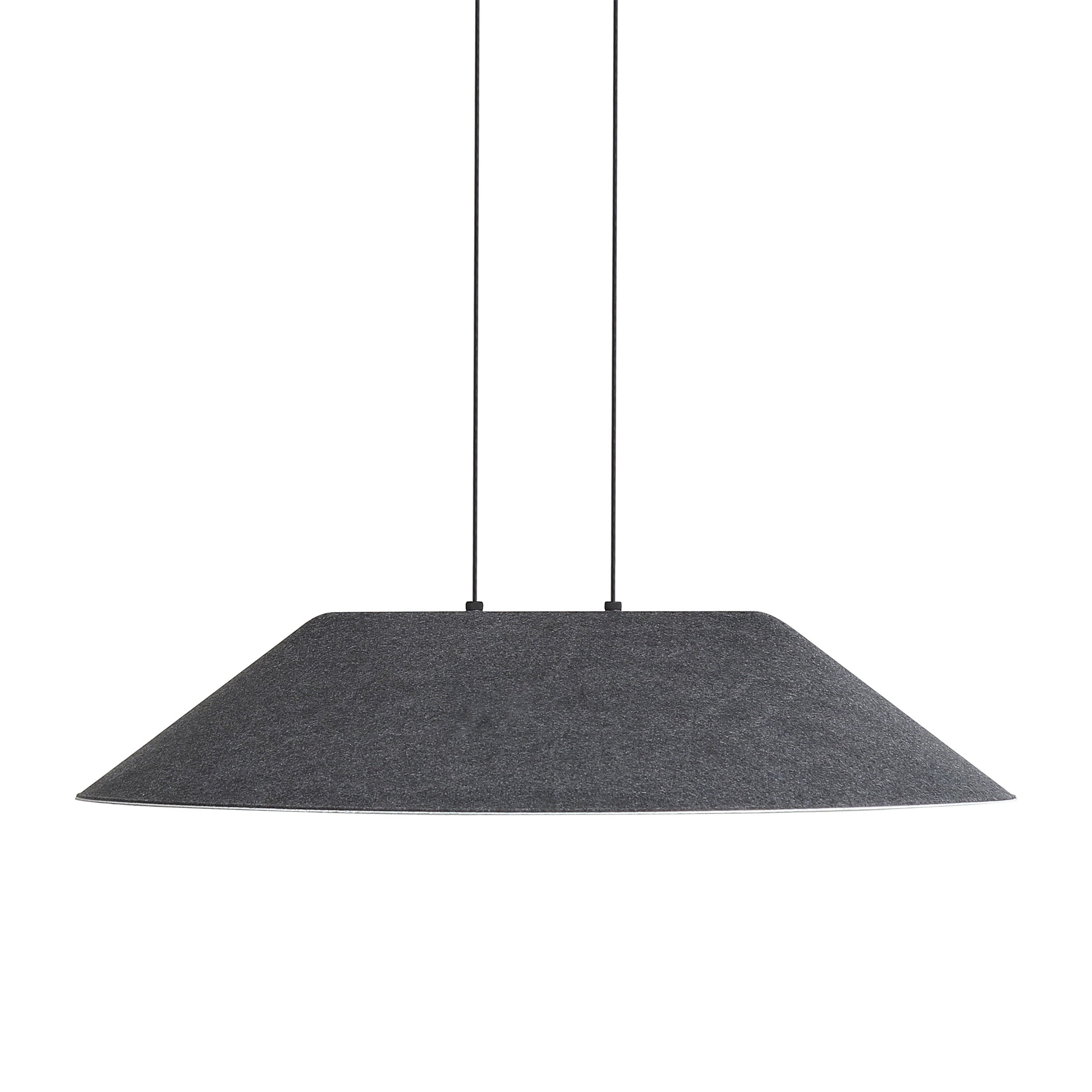 Golden Lighting Faroe 30in Integrated LED Pendant in Flecked Black/Grey Felt - - Golden Lighting