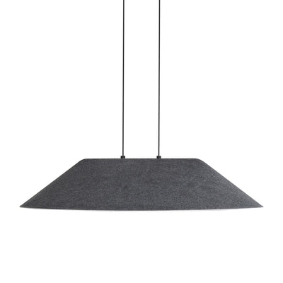 Golden Lighting Faroe 30in Integrated LED Pendant in Flecked Black/Grey Felt - - Golden Lighting