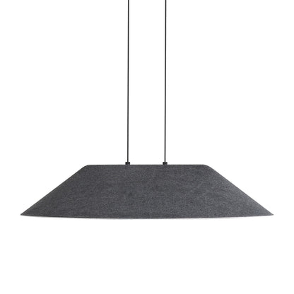 Golden Lighting Faroe 30in Integrated LED Pendant in Flecked Black/Grey Felt - - Golden Lighting