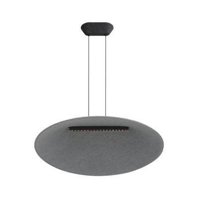 Golden Lighting Faroe 30in Integrated LED Pendant in Flecked Black/Grey Felt - - Golden Lighting
