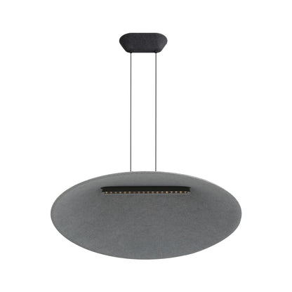 Golden Lighting Faroe 30in Integrated LED Pendant in Flecked Black/Grey Felt - - Golden Lighting