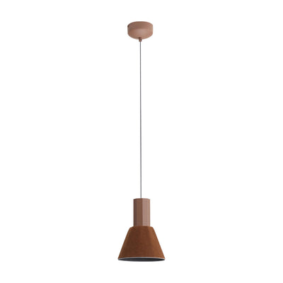 Golden Lighting Faroe 8in Integrated LED Pendant in Coffee/Black Felt - - Golden Lighting