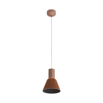Golden Lighting Faroe 8in Integrated LED Pendant in Coffee/Black Felt - - Golden Lighting