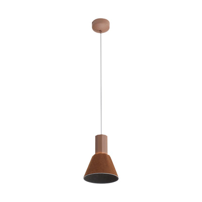 Golden Lighting Faroe 8in Integrated LED Pendant in Coffee/Black Felt - - Golden Lighting