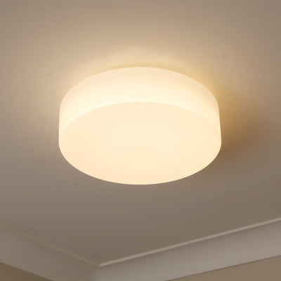 Toli Integrated LED Flush Mount in Matte Black, room scene detail - Golden Lighting