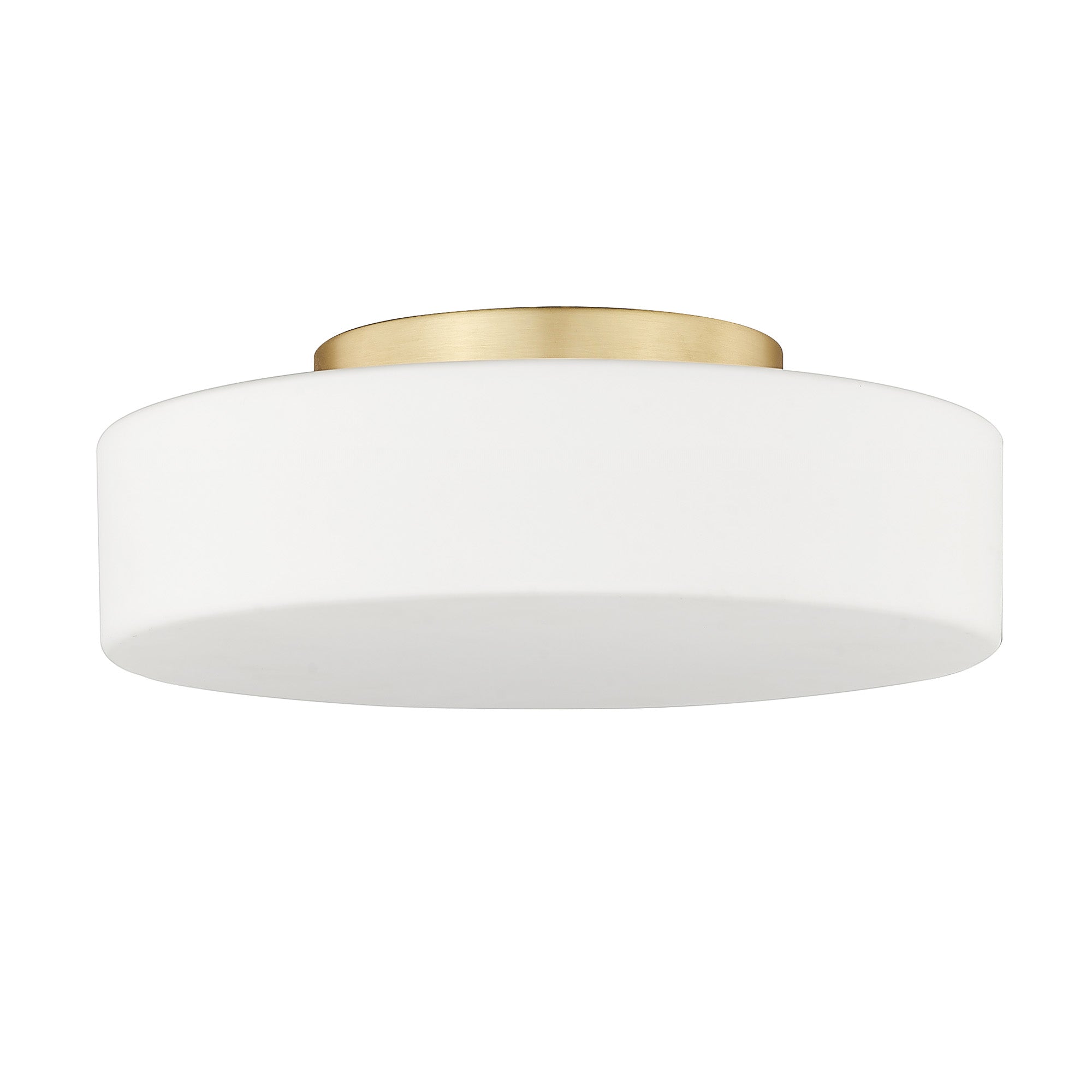 Toli BCB Flush Mount in Brushed Champagne Bronze with Opal Glass Shade - - Golden Lighting