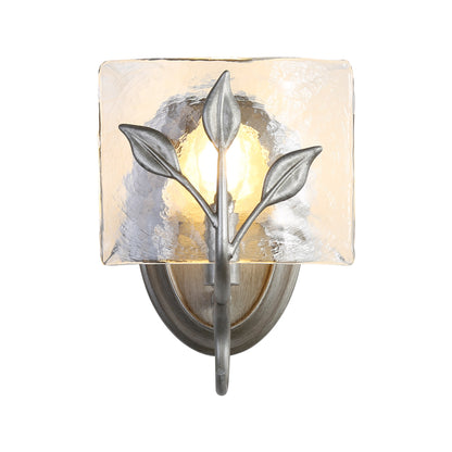 Calla 1-Light Vanity Light in Peruvian Silver with Hammered Water Glass - Default Title - Golden Lighting