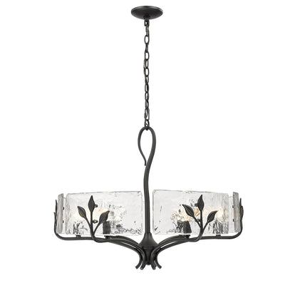 Golden Lighting Calla 6-light Chandelier in Natural Black - - Golden Lighting