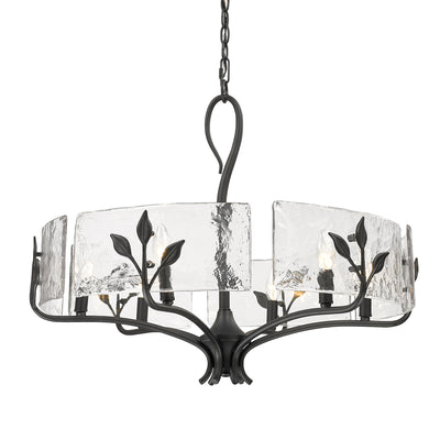 Golden Lighting Calla 6-light Chandelier in Natural Black - - Golden Lighting