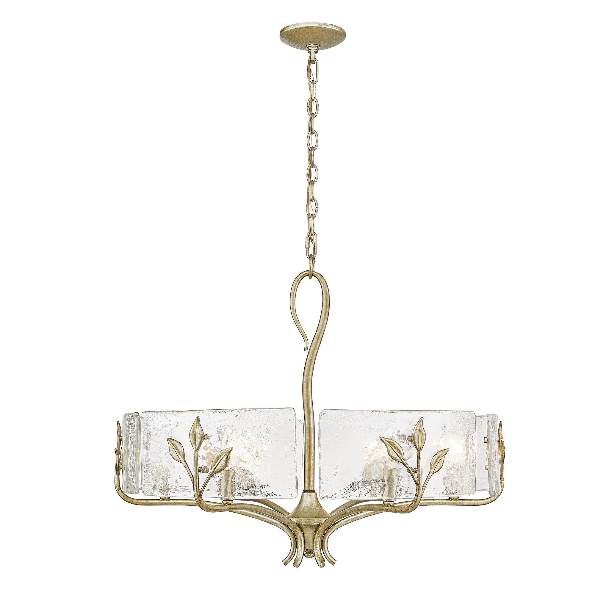 Golden Lighting Calla 6-light Chandelier in White Gold - - Golden Lighting