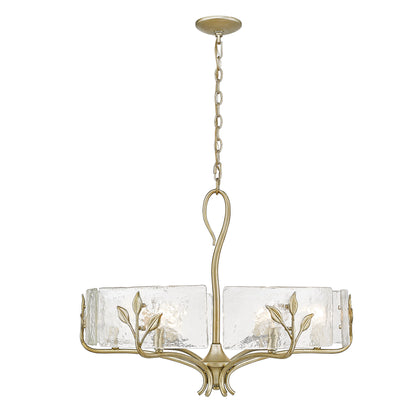 Golden Lighting Calla 6-light Chandelier in White Gold - - Golden Lighting
