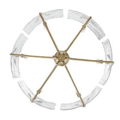 Golden Lighting Calla 6-light Chandelier in White Gold - - Golden Lighting