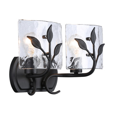 Golden Lighting Calla 2-light Vanity in Natural Black - - Golden Lighting