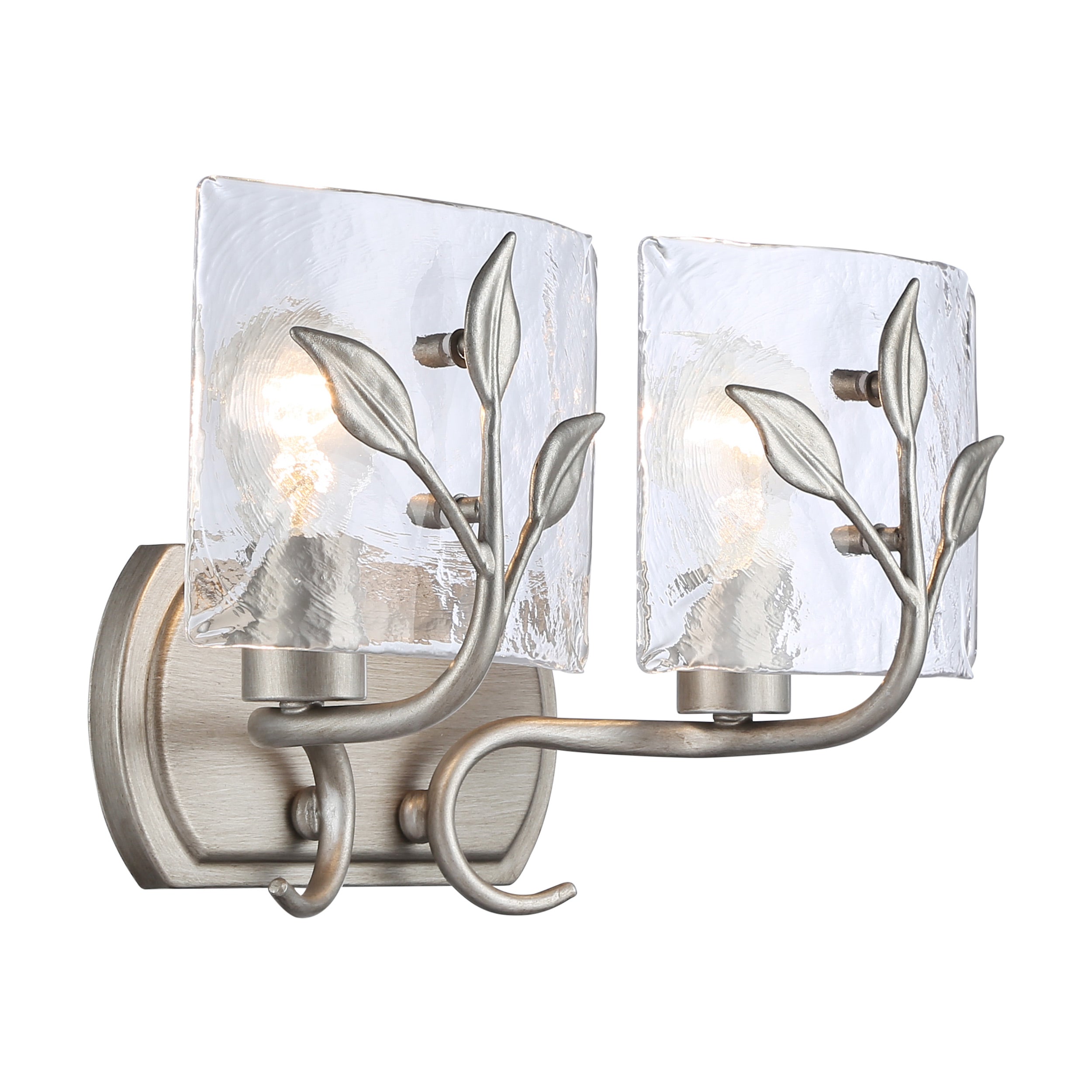 Golden Lighting Calla 2-light Vanity in Peruvian Silver - - Golden Lighting