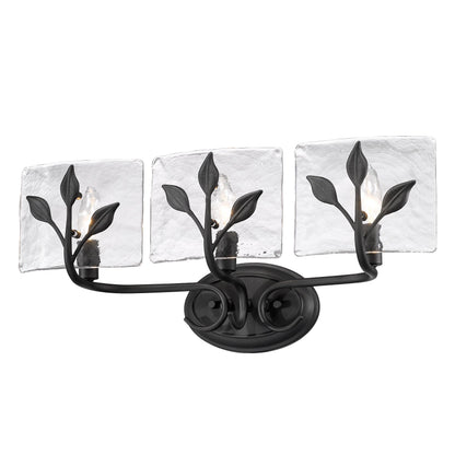Golden Lighting Calla 3-light Vanity in Natural Black - - Golden Lighting