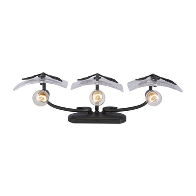 Golden Lighting Calla 3-light Vanity in Natural Black - - Golden Lighting