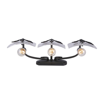 Golden Lighting Calla 3-light Vanity in Natural Black - - Golden Lighting