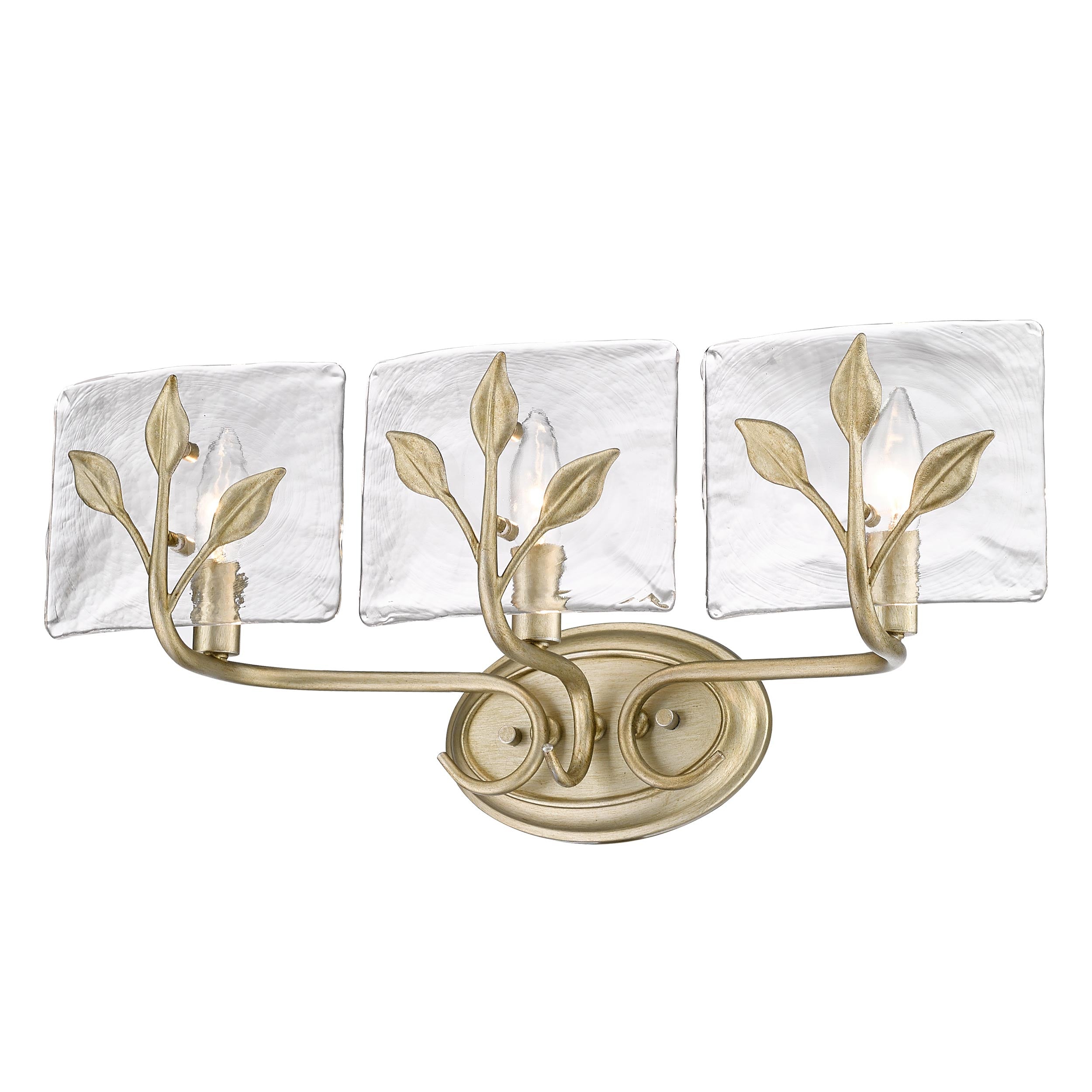 Golden Lighting Calla 3-light Vanity in White Gold - - Golden Lighting