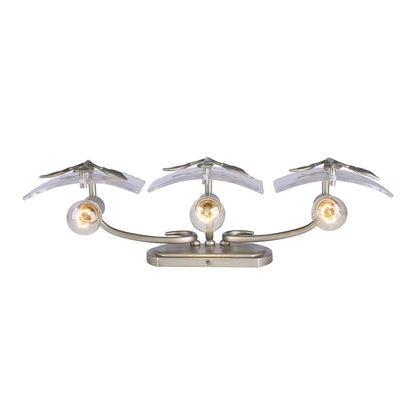 Calla 3-Light Vanity Light in Peruvian Silver with Hammered Water Glass - Default Title - Golden Lighting