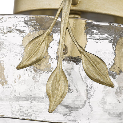 Golden Lighting Calla 3-light Flush Mount in White Gold - - Golden Lighting