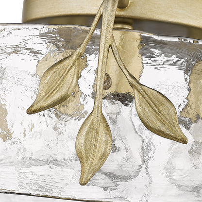 Golden Lighting Calla 3-light Flush Mount in White Gold - - Golden Lighting