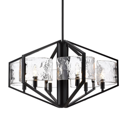 Golden Lighting Varsha 6-light Chandelier in Matte Black - - Golden Lighting