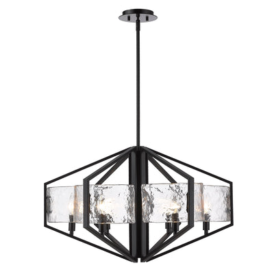 Golden Lighting Varsha 6-light Chandelier in Matte Black - - Golden Lighting
