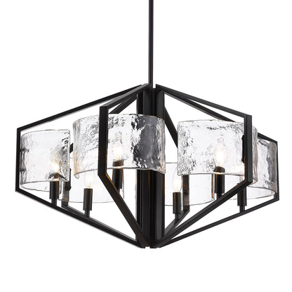 Golden Lighting Varsha 6-light Chandelier in Matte Black - - Golden Lighting