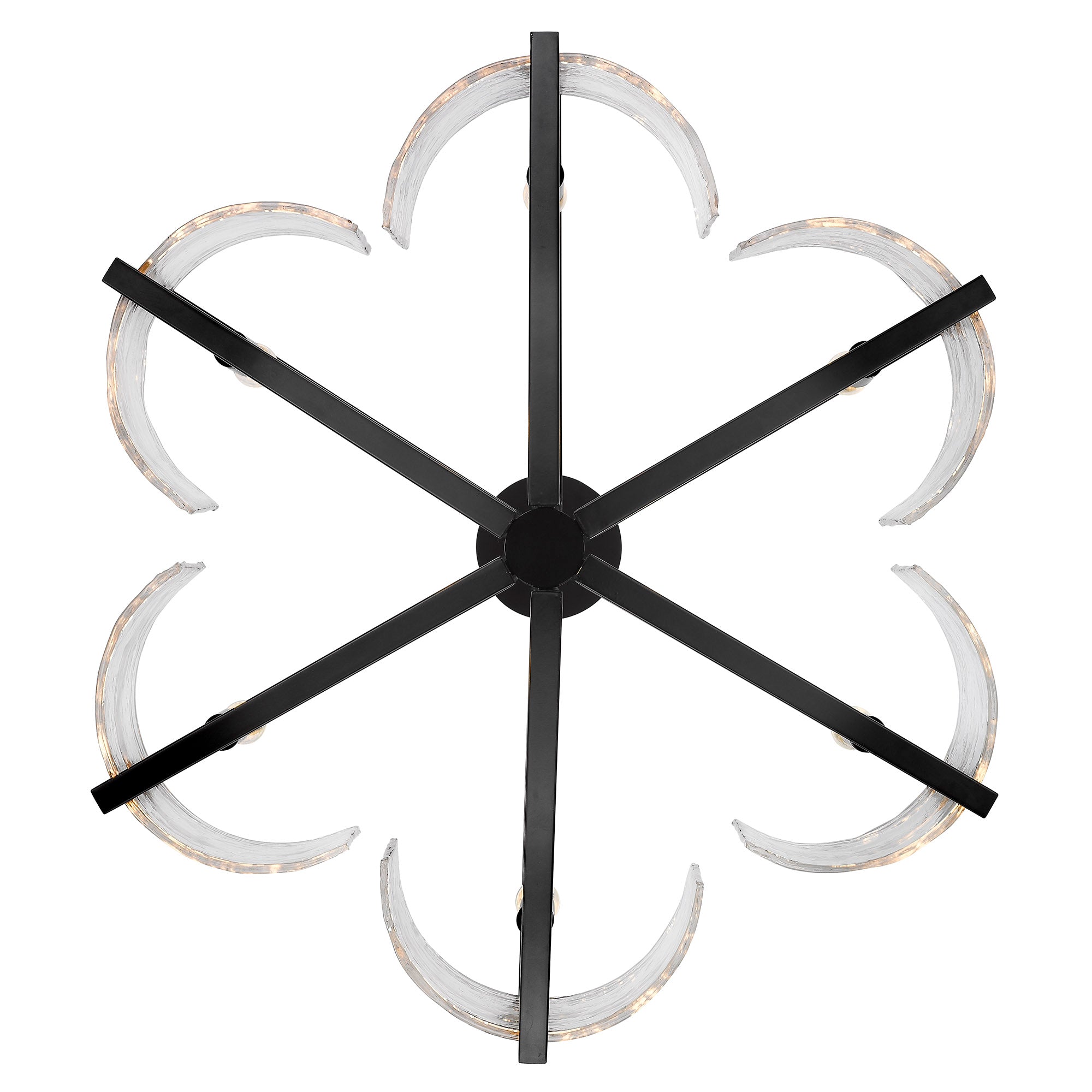 Golden Lighting Varsha 6-light Chandelier in Matte Black - - Golden Lighting
