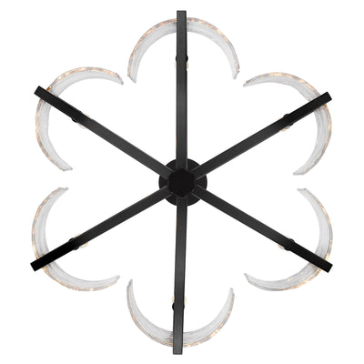 Golden Lighting Varsha 6-light Chandelier in Matte Black - - Golden Lighting
