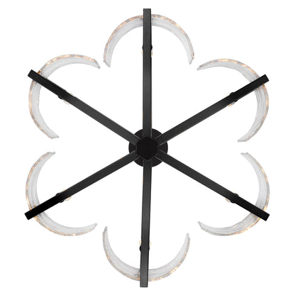 Golden Lighting Varsha 6-light Chandelier in Matte Black - - Golden Lighting