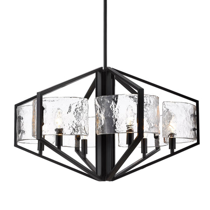 Varsha 6-Light Chandelier in Matte Black - - Golden Lighting