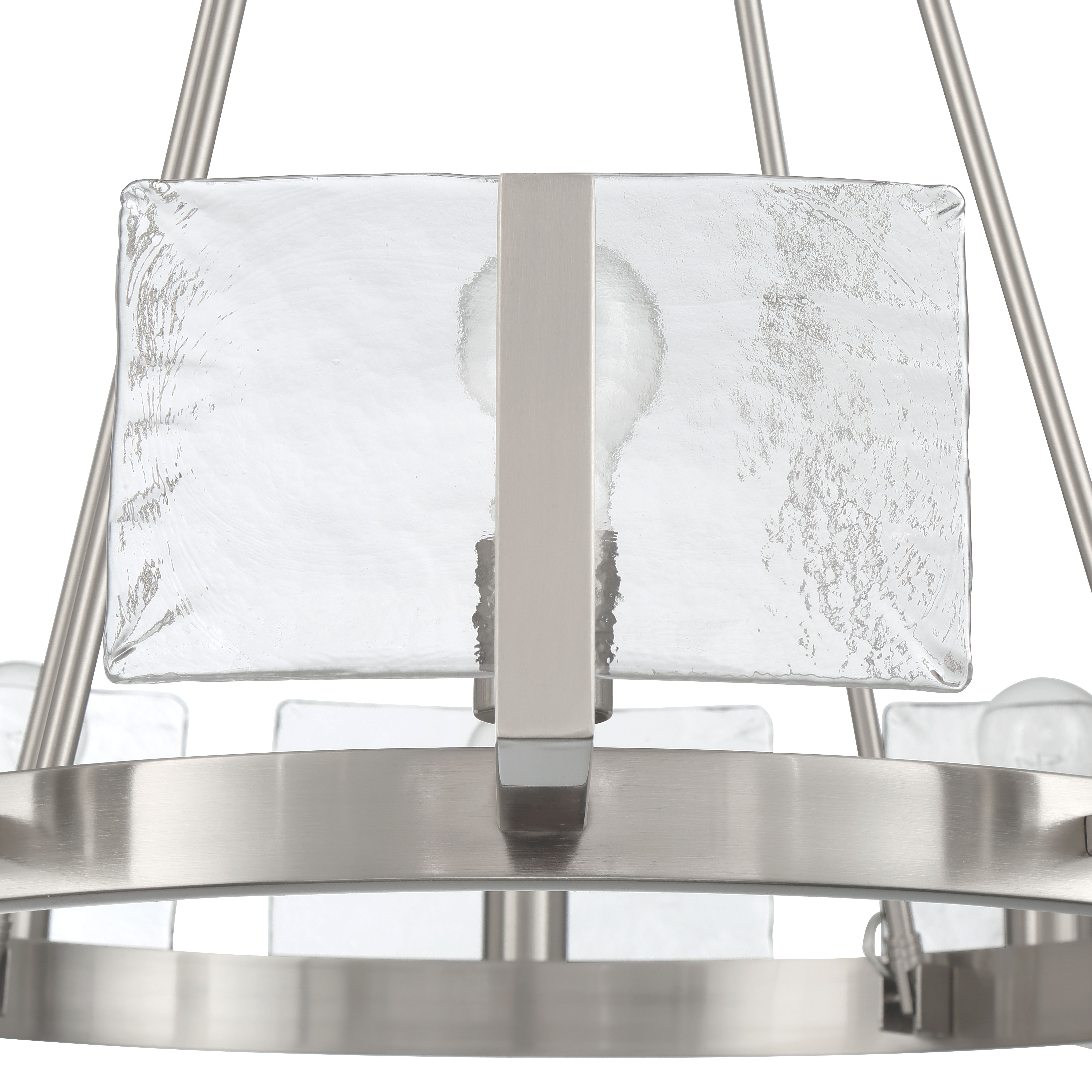 Aenon 10-light Chandelier in Pewter with Hammered Water Glass - - Golden Lighting