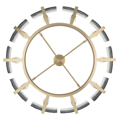 Aenon 10-light Semi-Flush Mount in Brushed Champagne Brass with Smokey Water Glass - - Golden Lighting