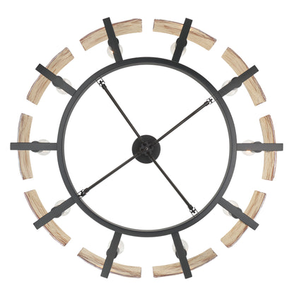 Aenon 10-light Semi-Flush Mount in Matte Black with Amber Water Glass - - Golden Lighting