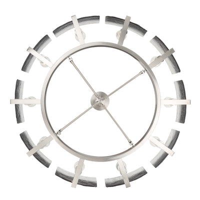 Aenon 10-light Semi-Flush Mount in Pewter with Smokey Water Glass - - Golden Lighting