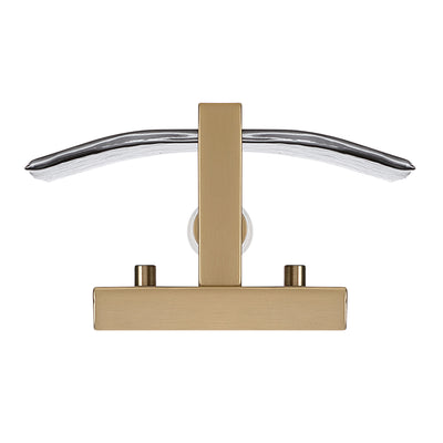 Aenon 1-light Wall Sconce in Brushed Champagne Brass with Smokey Water Glass - - Golden Lighting