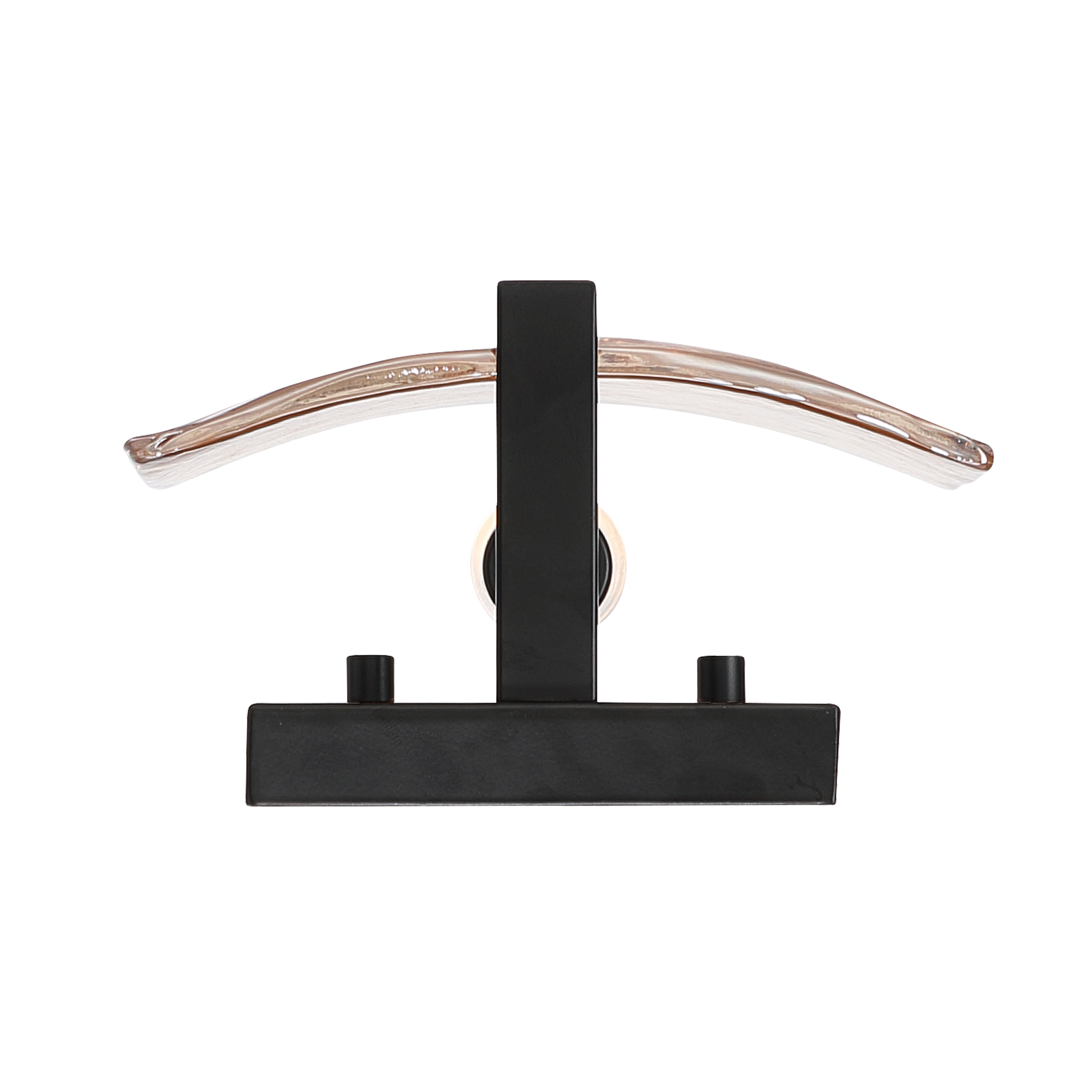 Aenon 1-light Wall Sconce in Matte Black with Amber Water Glass - - Golden Lighting