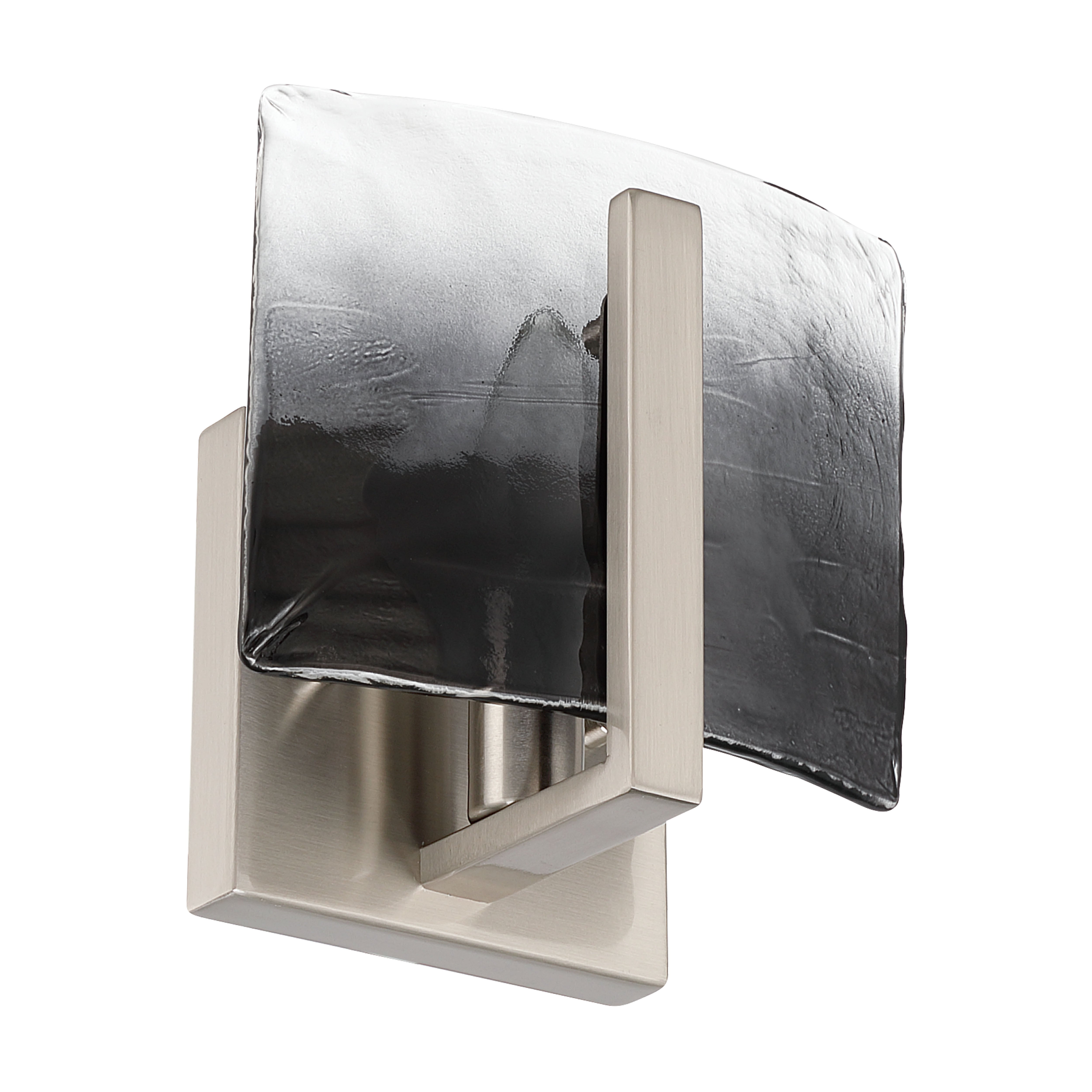 Aenon 1-light Wall Sconce in Pewter with Smokey Water Glass - - Golden Lighting